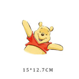 Miniso Co branded IP Winnie The Pooh Heat Transfer Clothes Stickers For Children Iron On Transfer Patches For Clothes Decor