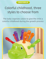 Children's Educational Toys Include Crocodile Inserts, Color and Number Matching, and Finger Fine Movement Exercises to Increase Children's Visual Perception of Color