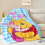 3D Winnie the Pooh Piglet  Cartoon Flannel Blanket for Bed Bedroom Sofa Picnic,Throw Blanket for Cover Outdoor Leisure Nap Gifts