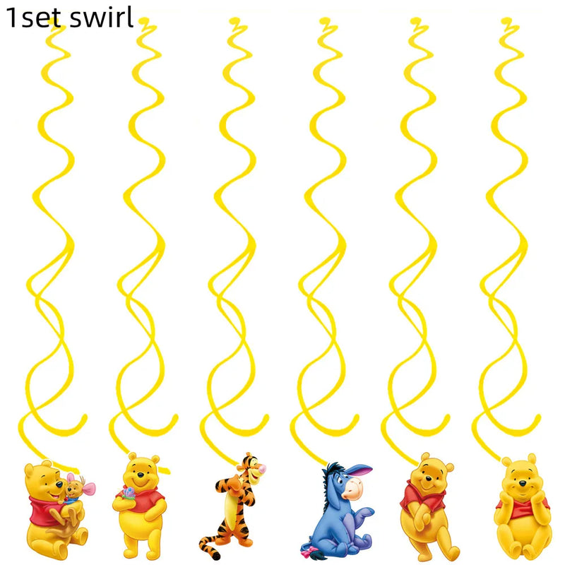 Disney Cartoon Winnie The Pooh Tablecloth Supplies Winnie The Pooh Party Disposable Table Cover Kids Birthday Party Decoration