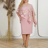 4XL 5XL Plus Size Women Elegant Dresses Floral Slim Dress Large Size Solid Bride Weddings Evening Party Gowns Female Clothing