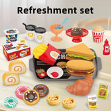 Children's toys: Pretend play, barbecue, fast food, pizza, sushi, afternoon tea, desserts, kitchen food, toy sets