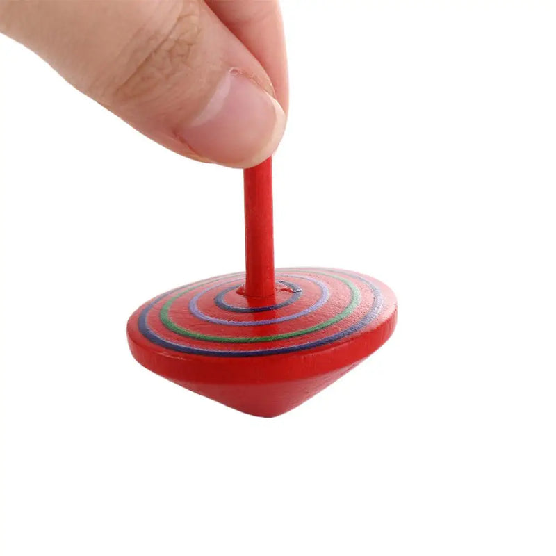 Toys Educational Game Peg-Top Desktop Toys Wooden Rotate Gyro Woode Spinning Top Toy Desktop Spinning Top Wooden Gyro Toys