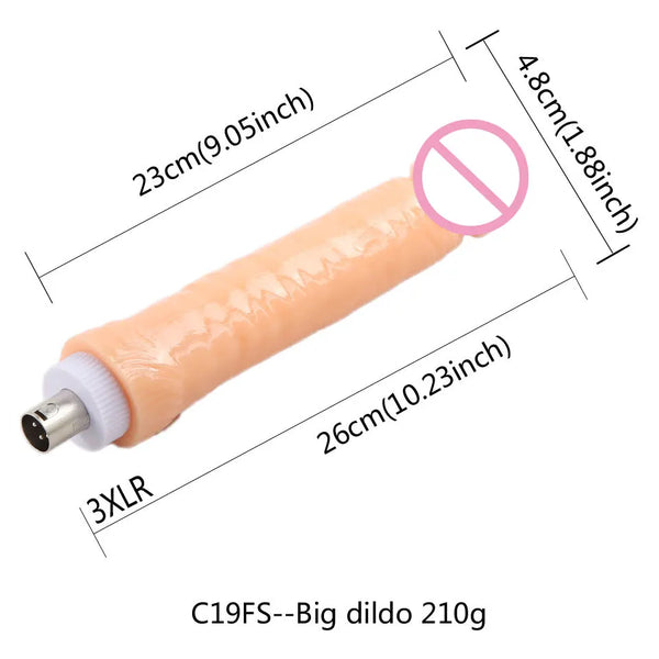 Fredorch Sex Machine Accessories 3XLR Connector Big Dildo Skin Color Dildo Vibrating Dildo Bendable Dildo Heated Dildo Vagina