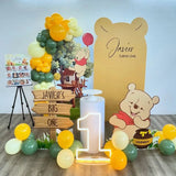 78pcs Cartoon Winnie the Pooh Bee Jar Foil Balloons Winnie The Pooh Theme Kids Birthday Party Decora Baby Shower Supplies Toys