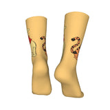 Winnie The Pooh Group Hug Socks Men Women Polyester Funny Happy Eeyore Piglet Tigger Harajuku Middle Tube Socks Gift Stockings