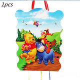 Disney Cartoon Winnie The Pooh Tablecloth Supplies Winnie The Pooh Party Disposable Table Cover Kids Birthday Party Decoration