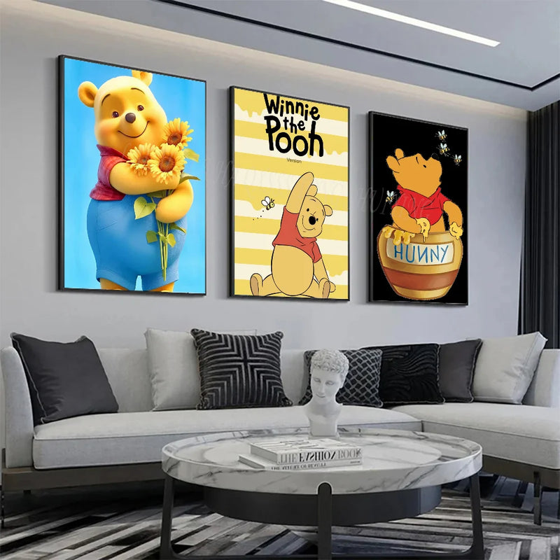 1pc Winnie the Pooh Poster Poster Art Print Bar Living Room Furniture Decor