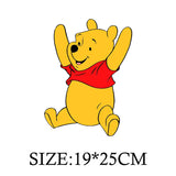 Winnie the Pooh Bear Cartoon Patches for Clothes Heat Transfer Thermal Stickers DIY Kids T shirt Iron on for Women Appliqued