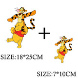 Winnie the Pooh Bear Cartoon Patches for Clothes Heat Transfer Thermal Stickers DIY Kids T shirt Iron on for Women Appliqued