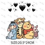 Children's Cartoon Winnie The Pooh Cute Winnie And His Friend Image Ironing Patches Transfer On The Clothes Garment Accessory