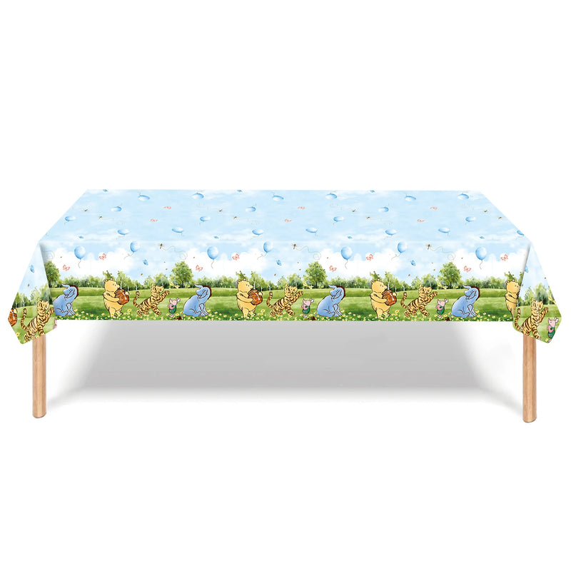 Winnie the Pooh Party Tablecloth Kids Birthday Supplies Winnie the Pooh  Decorations Tablecover for Boys Girls Baby Shower