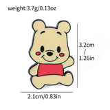 5 Pcs Cute cartoon soft Winnie the Pooh Brooch Winnie the Pooh and Tigger Metal Badges Bunny pin accessories