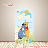 Winnie The Pooh Arch Cover Piglet Eeyore Tigger Pooh Birthday Backdrop Polyester Custom Winnie The Pooh Double-Sided Arch Cover