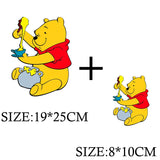 Winnie the Pooh Bear Cartoon Patches for Clothes Heat Transfer Thermal Stickers DIY Kids T shirt Iron on for Women Appliqued