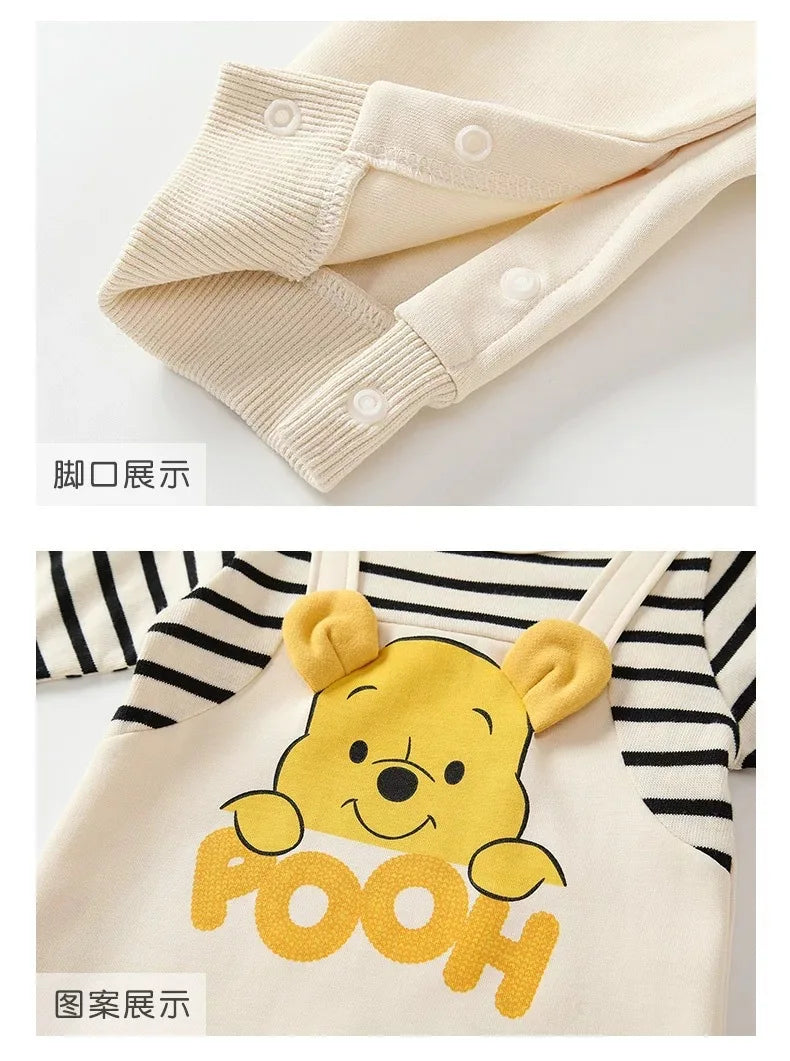 Autumn Newborn Infant Baby Boys Girls Romper cute Winnie the Pooh Playsuit Overalls Cotton Baby Jumpsuit Newborn Clothes