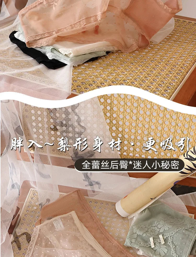 XL-5XL Women's Underwear Sexy Lace Panties Girls Flower Comfort Briefs Large Size Mid Waist Seamless Underpants Female Lingerie