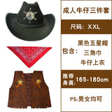 Wild West Cosplay Western Cowboy Cowgirl Costume Halloween Dress Up Clothes for Adult Kids Role Play Party Fancy Outfits Gifts