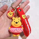 Disney Winnie the Pooh Keychain Anime Cartoon Winnie the Pooh Action Figure Doll Bag Backpack Key Charm Pendant Birthday Gift
