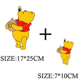 Winnie the Pooh Bear Cartoon Patches for Clothes Heat Transfer Thermal Stickers DIY Kids T shirt Iron on for Women Appliqued