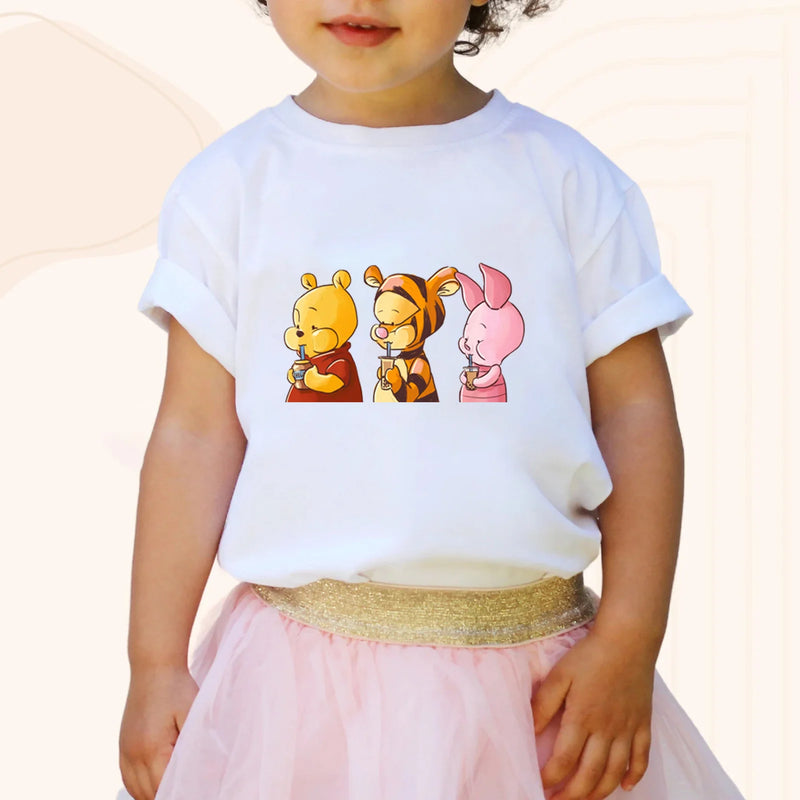 Children's Cartoon Winnie The Pooh Cute Winnie And His Friend Image Ironing Patches Transfer On The Clothes Garment Accessory