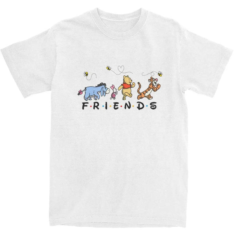 Classic Winnie The Pooh And Friends T Shirt Hip Hop T Shirts Streetwear Tshirt Summer 100 Cotton Breathable 4XL 5XL 6XL Clothes