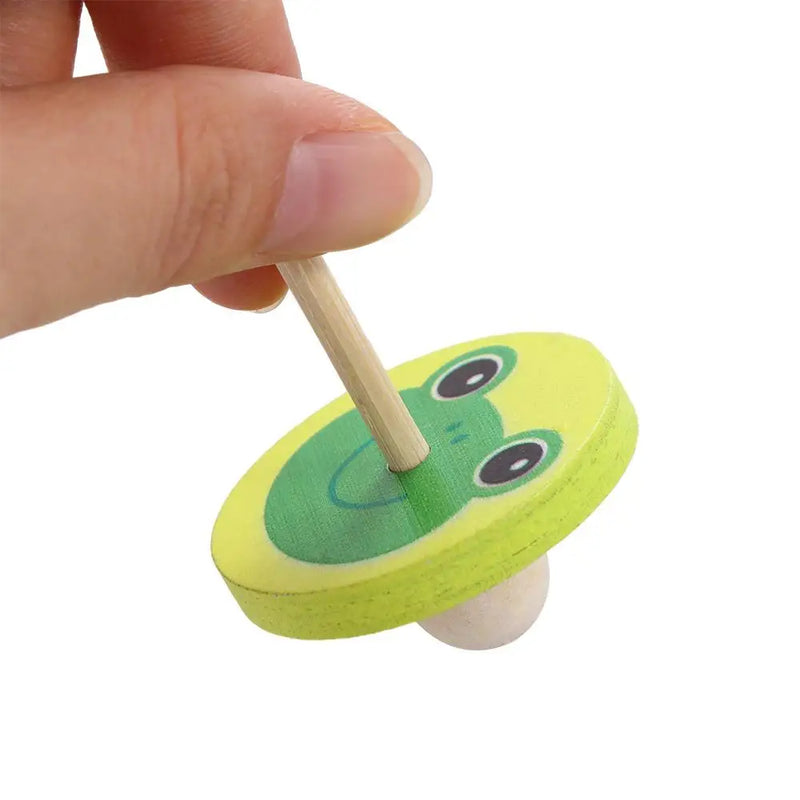 Toys Educational Game Peg-Top Desktop Toys Wooden Rotate Gyro Woode Spinning Top Toy Desktop Spinning Top Wooden Gyro Toys