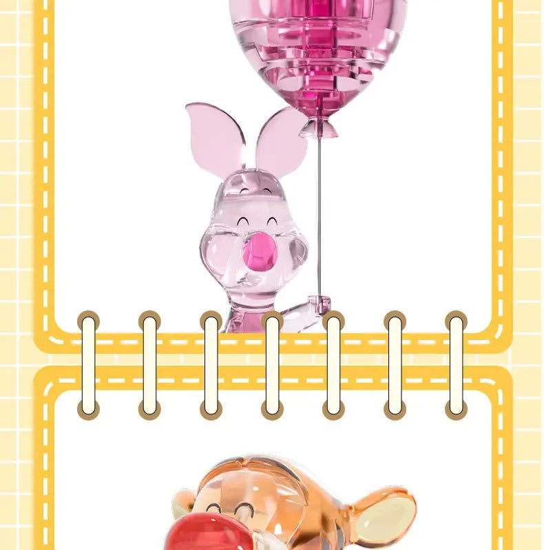 Disney Winnie the Pooh Crystal Building Blocks Winnie the Pooh Bear Table Decoration Adult Toys Children Gifts