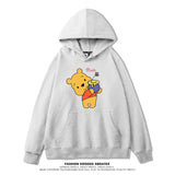 Winnie The Pooh Joint Hooded Sweater New Spring and Autumn Thin Ins Top Jacket Trendy Men's and Women's Casual Loose Couple Top