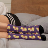 Novelty funny Winnie the Pooh print compression socks men's socks Harajuku retro soft and comfortable happy crazy party gift