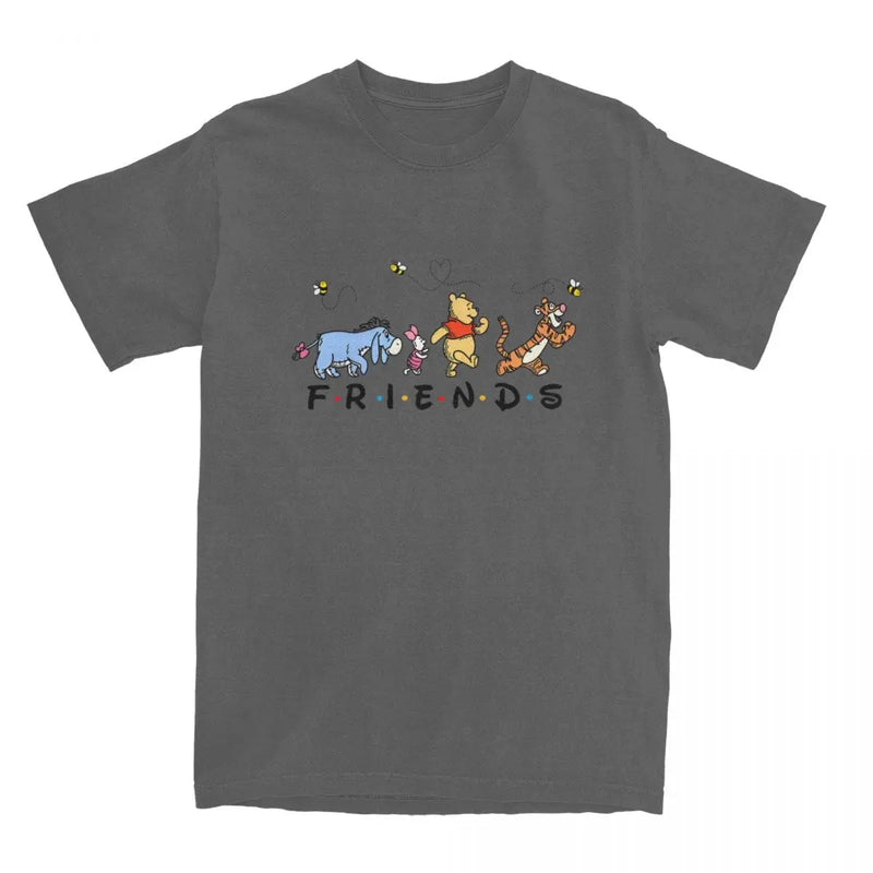 Classic Winnie The Pooh And Friends T Shirt Hip Hop T Shirts Streetwear Tshirt Summer 100 Cotton Breathable 4XL 5XL 6XL Clothes