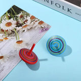 Toys Educational Game Peg-Top Desktop Toys Wooden Rotate Gyro Woode Spinning Top Toy Desktop Spinning Top Wooden Gyro Toys