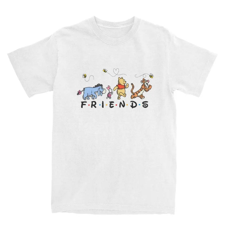 Classic Winnie The Pooh And Friends T Shirt Hip Hop T Shirts Streetwear Tshirt Summer 100 Cotton Breathable 4XL 5XL 6XL Clothes