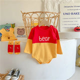 Winnie The Pooh Bear Baby Bodysuit Newborn Long Sleeve Romper Toddler Boys Girls Jumpsuit Clothes K3529