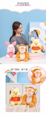 New MINISO Winnie the Pooh series stuffed plush toys, cute cartoon dolls, fun collectibles, perfect birthday gifts for kids.