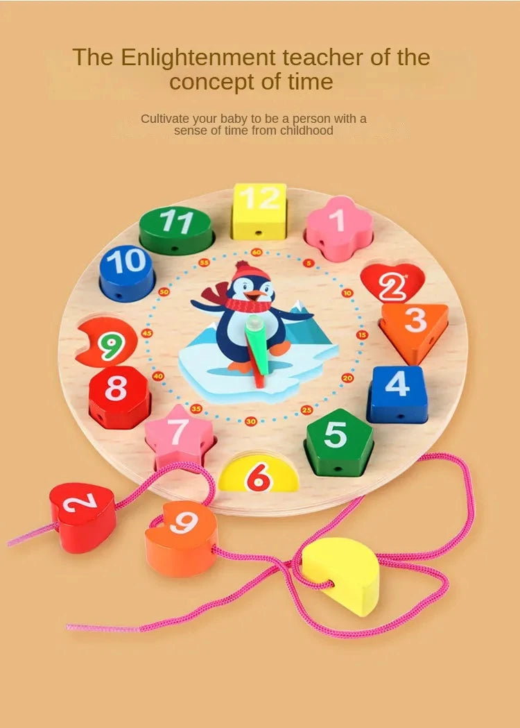 Montessori Wooden Toys for Babies 1 2 3 Years Boy Girl Gift Baby Development Games Wood Puzzle for Kids Educational Learning Toy