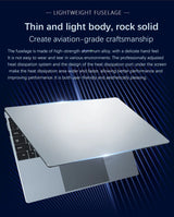 Ultrabook Laptop 15.6 inch AMD R7 4700U Backlit Keyboard Windows11 32GB DDR4 2TB Fingerprint Unlock Gaming Laptop Computer