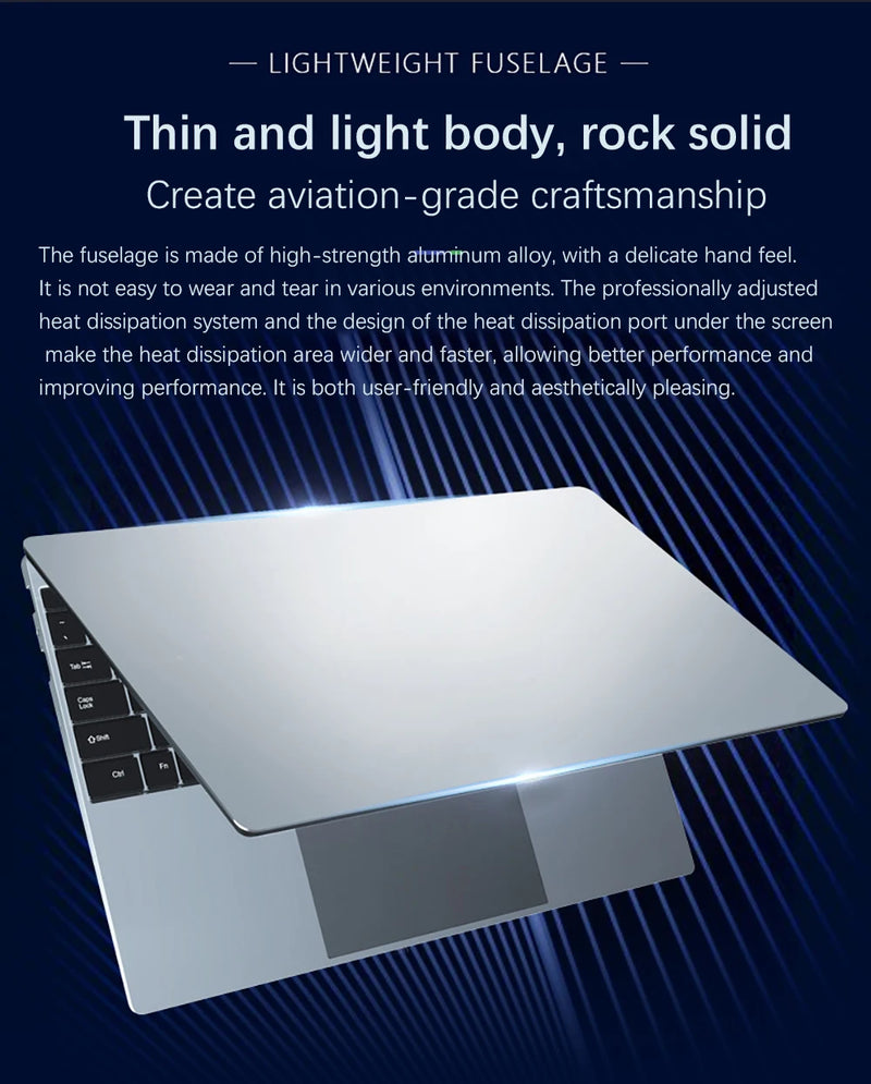 Ultrabook Laptop 15.6 inch AMD R7 4700U Backlit Keyboard Windows11 32GB DDR4 2TB Fingerprint Unlock Gaming Laptop Computer