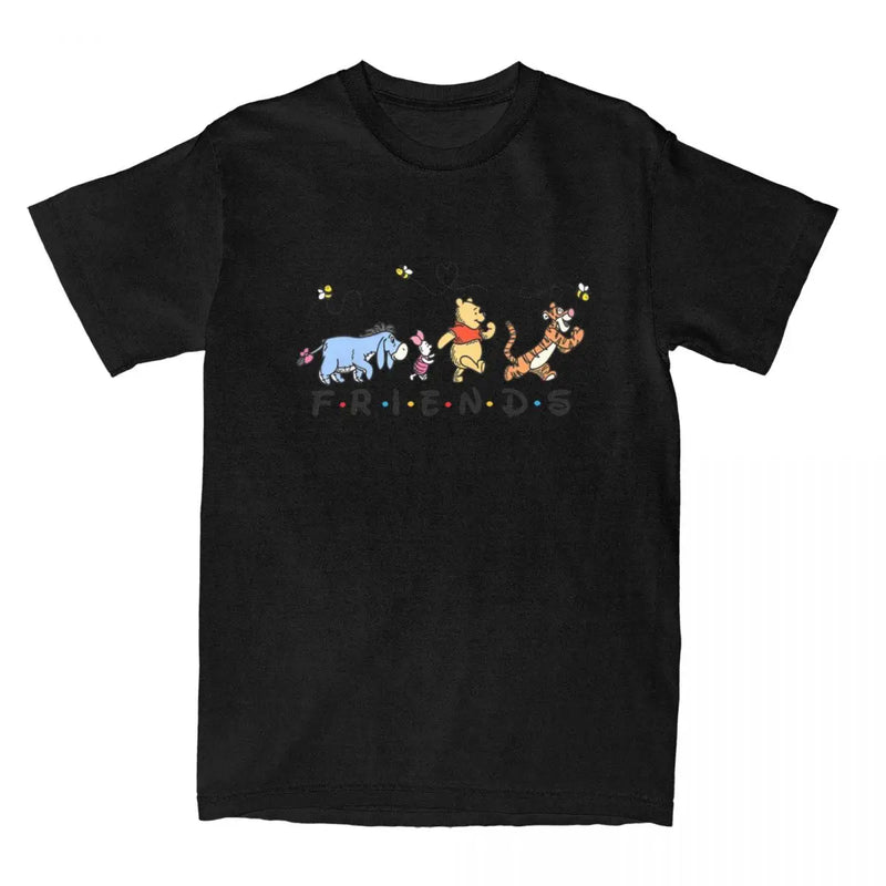 Classic Winnie The Pooh And Friends T Shirt Hip Hop T Shirts Streetwear Tshirt Summer 100 Cotton Breathable 4XL 5XL 6XL Clothes