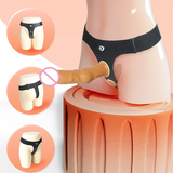 Strap On Realistic Double Dildo Pants For Woman Men Couples Dildo Panties For Lesbian Gay Flesh purple Vibrator Dildo For Gay