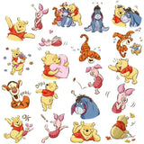 Miniso Co branded IP Winnie The Pooh Heat Transfer Clothes Stickers For Children Iron On Transfer Patches For Clothes Decor