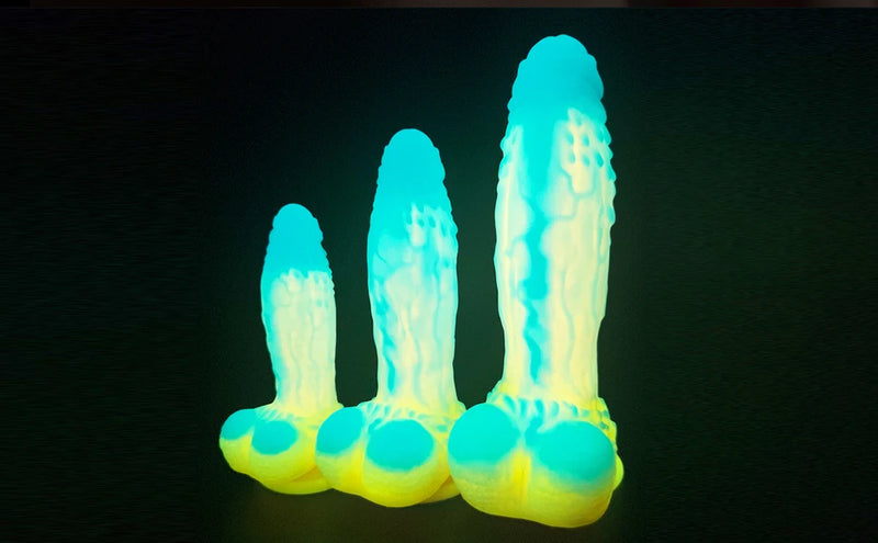 Luminous Fantasy Dildo Silicone Anal Monster Dildo Huge Thick Long Realistic Dragon Dildo Giant Soft Suction for Women Flexible