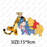 Winnie the Pooh  Clothing Thermoadhesive Patches High quality adhesive backing Iron-on Cartoon Stickers Cheap  DIY Appliques