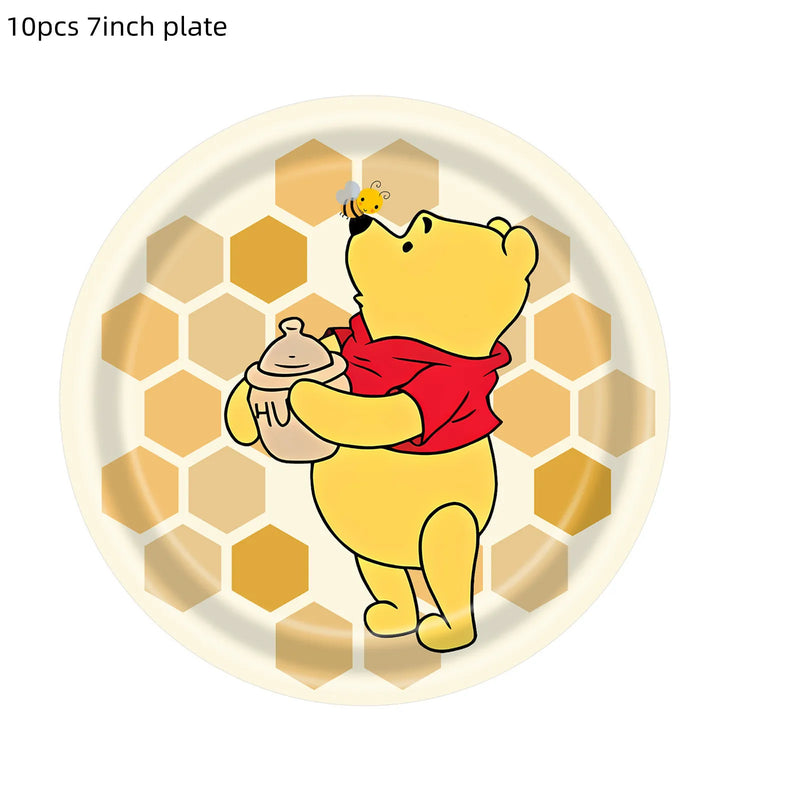 Disney Cartoon Winnie The Pooh Tablecloth Supplies Winnie The Pooh Party Disposable Table Cover Kids Birthday Party Decoration