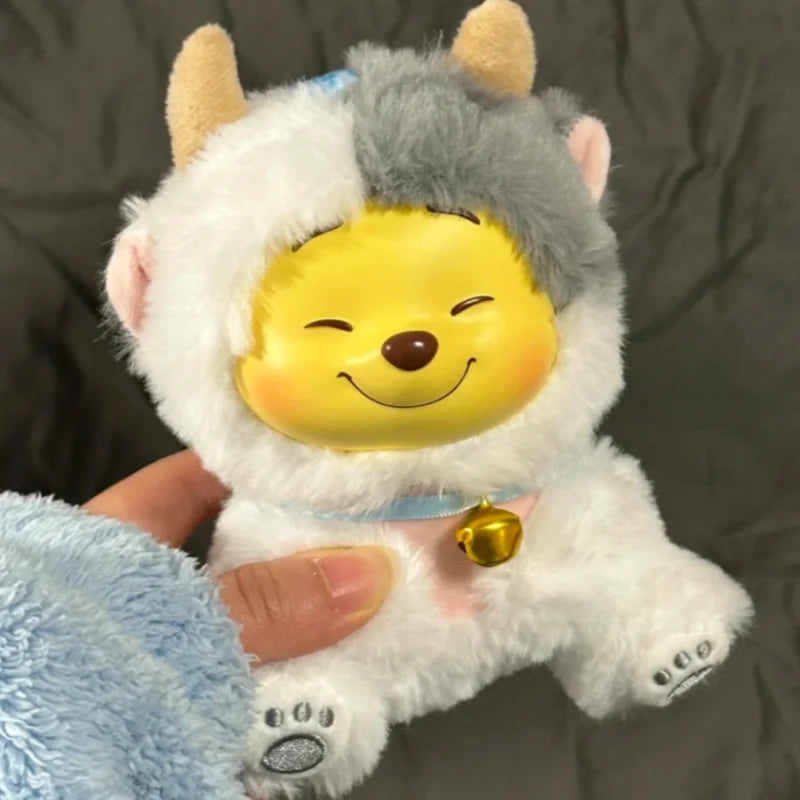 Original Winnie The Pooh Naughty Party Vinyl Face Doll Blind Box Cute Puffy Figurine Collectible Toy Kawaii Girl Birthday Gift