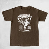 American Cowboy Women 70s Retro Oversized T Shirt Western Cowgirl Vintage Graphic T-Shirts Tees Hippie Boho Fashion Tshirt Tops