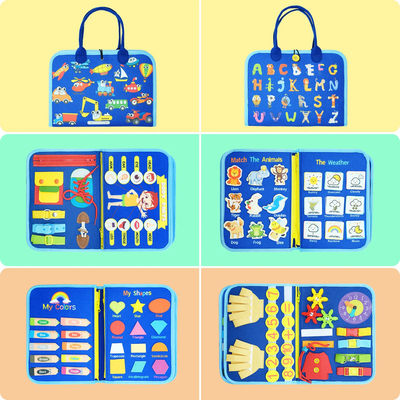 Montessori Toys Busy Board Sensory Activity Developing Board for Motor Skills,Learning Board for Toddlers  Christmas Gift