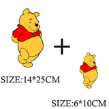 Winnie the Pooh Bear Cartoon Patches for Clothes Heat Transfer Thermal Stickers DIY Kids T shirt Iron on for Women Appliqued