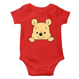 Cartoon Winnie the Pooh Print Baby Clothes Cotton Bodysuit Summer Short Sleeve Newborn Boys Girls Jumpusuit