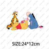 Winnie the Pooh  Clothing Thermoadhesive Patches High quality adhesive backing Iron-on Cartoon Stickers Cheap  DIY Appliques